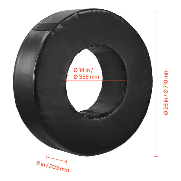 Jalkapallon taklauspyörä, 70,5x20 cm, musta, vedenpitävä PVC-harjoitusväline