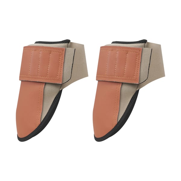 Polvisuojat, 20.5x23x12.5 cm, musta ja ruskea, nahka
