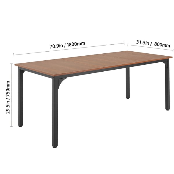Matbord, 180x80x75 cm, Brun, Trä och Järn