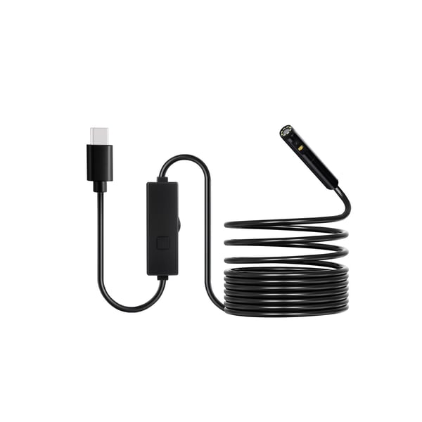 Endoskopkamera, Dubbelobjektiv Borescope 5000x1.8x1 cm, Svart, Inspektionsverktyg