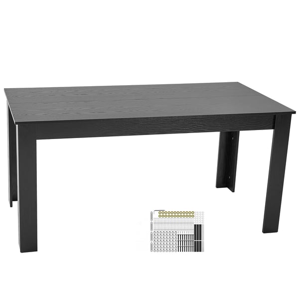 Matbord, 160x80x76 cm, Svart, Trä