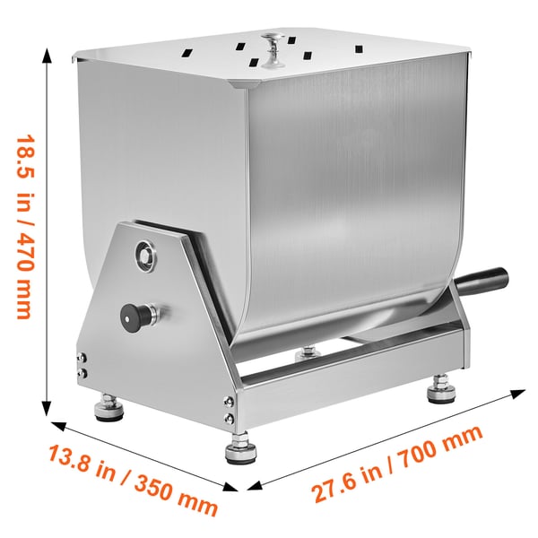 Kødmixer, 40L, 70x35x47 cm, rustfrit stål