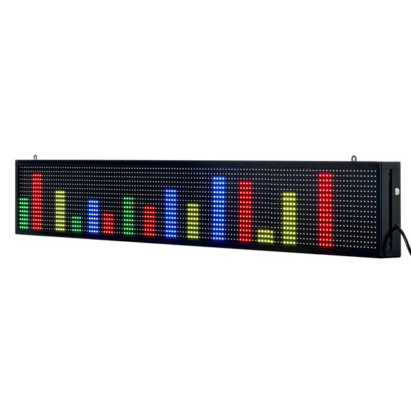 Programmerbart LED-skilt, 131x19x5,5 cm, Fuld farve, Reklameskærm
