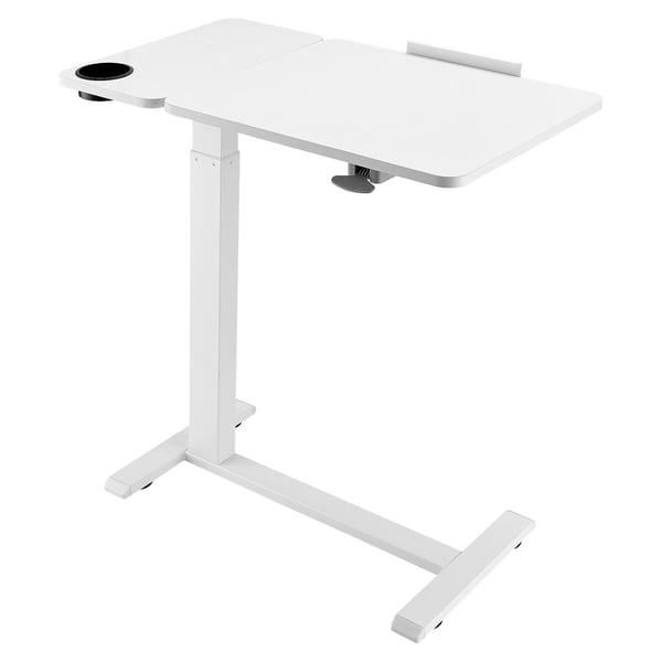 Sengebord, 70x40x64,5-102,5 cm, Hvid, Justerbart