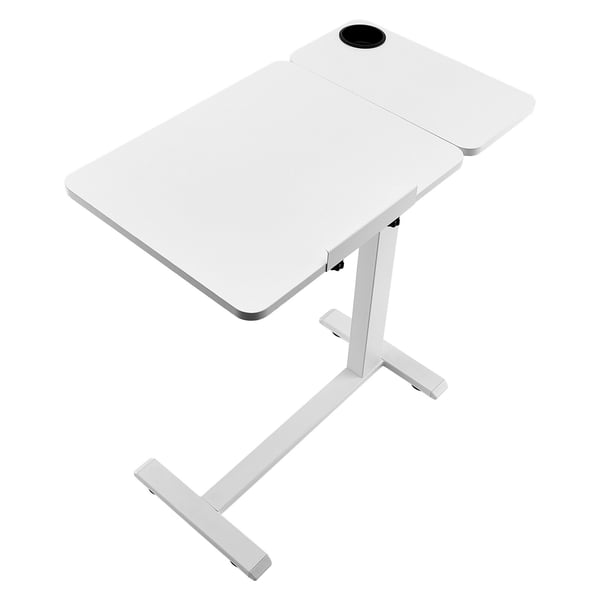 Sengebord, 70x40x64,5-102,5 cm, Hvid, Justerbart