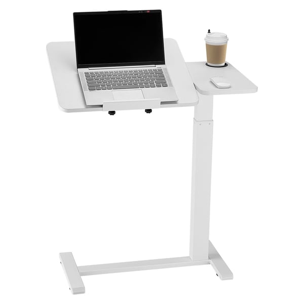 Sengebord, 70x40x64,5-102,5 cm, Hvid, Justerbart