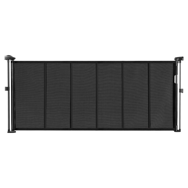 Udtrækkelig babylåge, 87x180 cm, sort, netmateriale