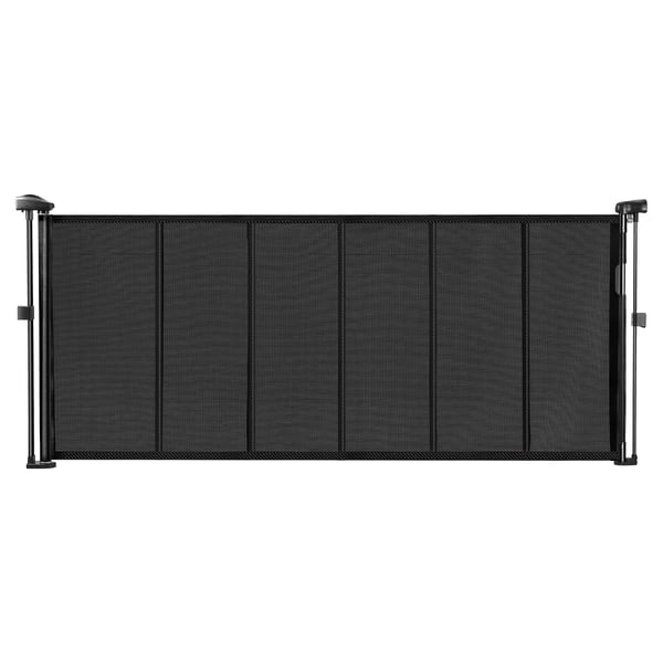 Udtrækkelig babylåge, 87x180 cm, sort, netmateriale