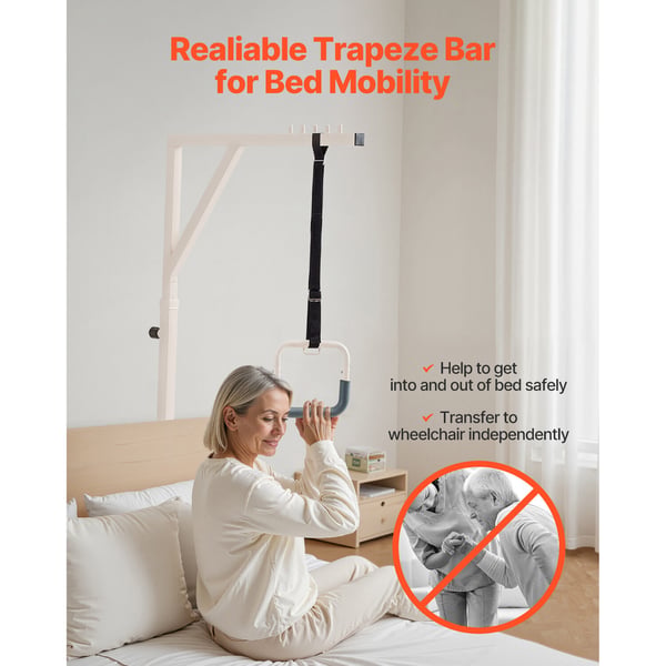 Trapezstang, højdejusterbar med gulvstativ, 111x76x174,5 cm, mobilitetshjælp, stål