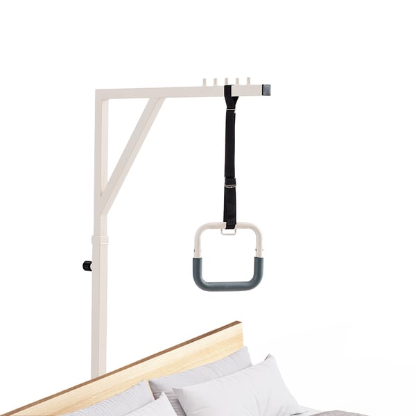 Trapezstang, højdejusterbar med gulvstativ, 111x76x174,5 cm, mobilitetshjælp, stål