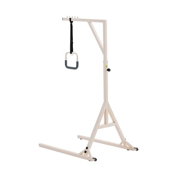 Trapezstang, højdejusterbar med gulvstativ, 111x76x174,5 cm, mobilitetshjælp, stål