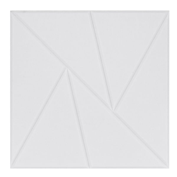 Akustikpaneler, 18 stk. selvklæbende, 30x30x1 cm, hvid, polyesterfiber