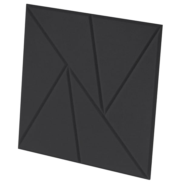 Akustikpaneler, 18 stk., 30x30x1 cm, Sort, Polyesterfiber