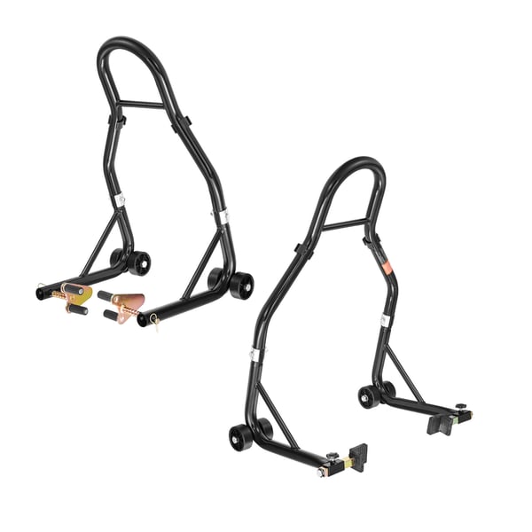 Motorcykelstativ løft, 68x45x35 cm, Sort, Stål