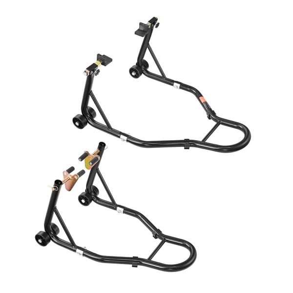 Motorcykelstativ løft, 68x45x35 cm, Sort, Stål