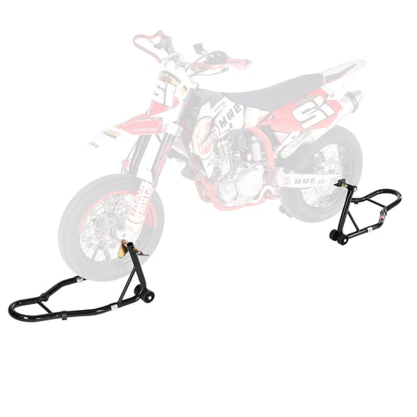 Motorcykelstativ løft, 68x45x35 cm, Sort, Stål