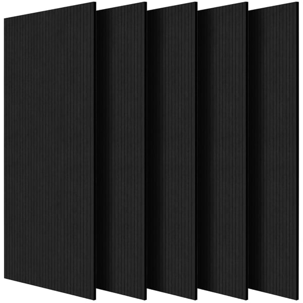 Akustikpaneler 120x60x1 cm Svart, polyesterfiber, ljudisolerande
