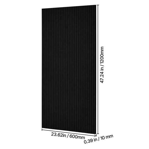 Akustikpaneler 120x60x1 cm Sort, polyesterfiber, lydisolerende