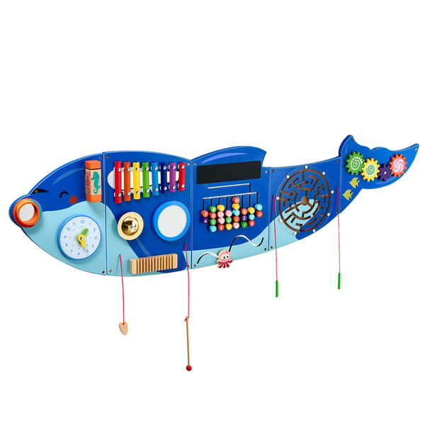 Aktiviteettiseinä Busy Board, 152.5x39x5.3 cm, Montessori, MDF