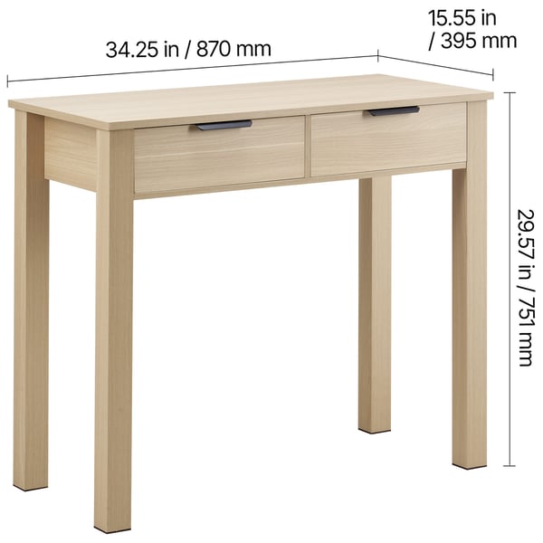 Lasten kirjoituspöytä, 87x39,5x75,1 cm, vaalea puu, MDF