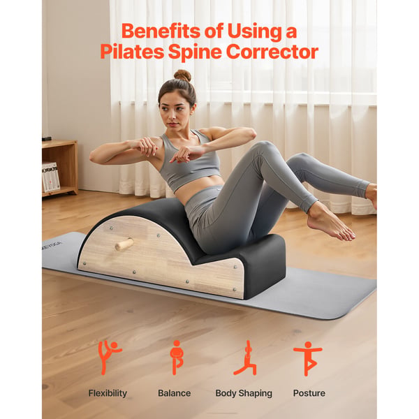 Pilates selkärangan korjaaja 93x42x33 cm kumipuuta kuntoiluväline