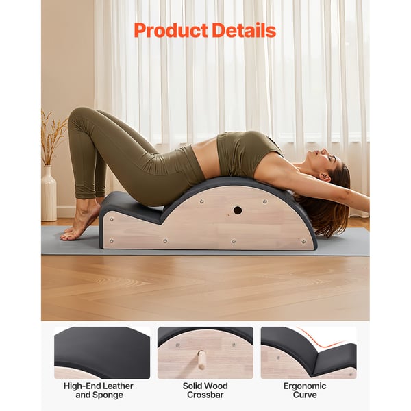 Pilates selkärangan korjaaja 93x42x33 cm kumipuuta kuntoiluväline