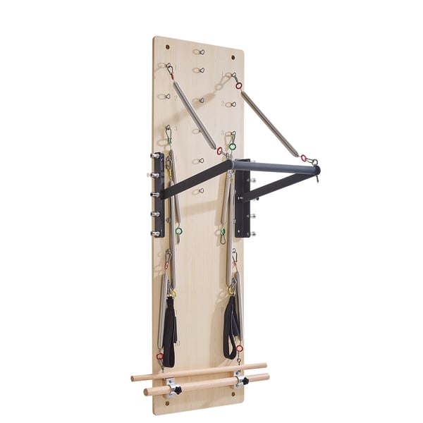 Pilates Reformer-maskin, 183x56x62 cm, lönnträ, väggmonterad träningsutrustning
