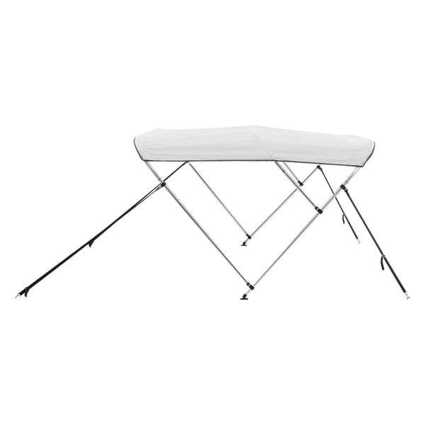 Båd Bimini-top, 600D polyester baldakin, 183x137-152x117 cm, lysegrå