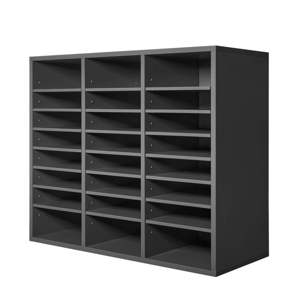 Litteraturorganisator, 24 fack 73,7x30,5x62 cm grå, förvaring