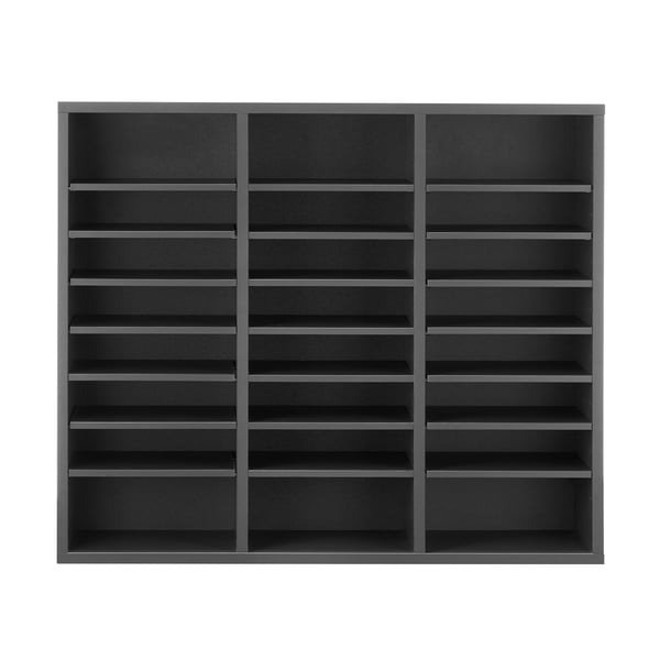 Litteraturorganisator, 24 fack 73,7x30,5x62 cm grå, förvaring