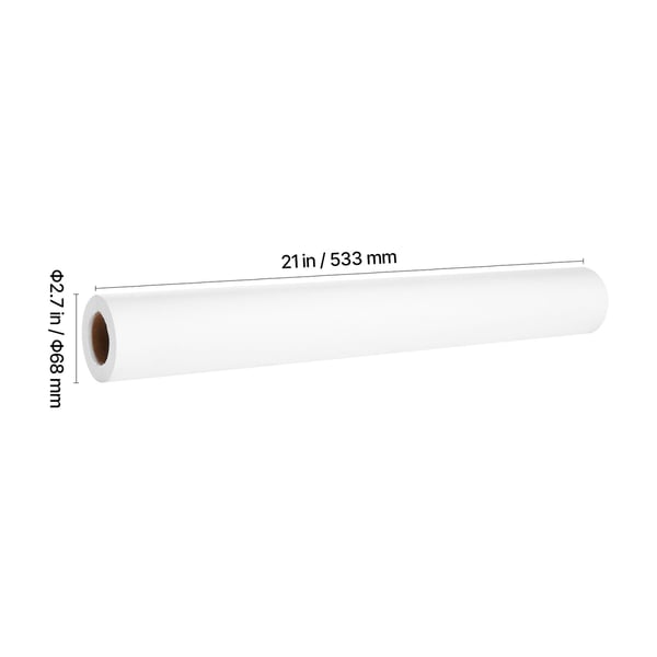 Medicinskt undersökningsbords­papper, 21x6865 cm, Vit, Engångsskydds­rullar