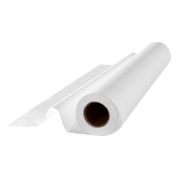 Medicinskt undersökningsbords­papper, 21x6865 cm, Vit, Engångsskydds­rullar