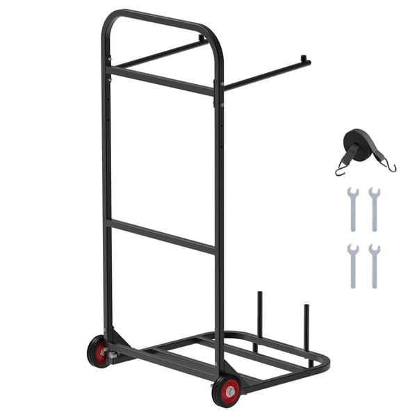 Sammenklappelig stolvogn, 1100x565x580 mm, Sort, Metalopbevaring