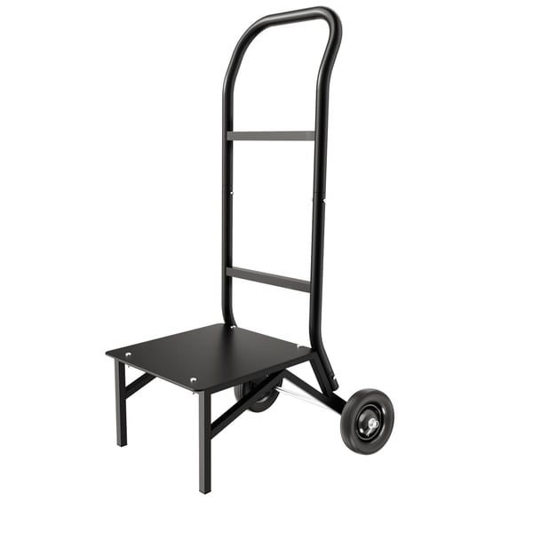 Sammenklappelig stolestativ, 77x50,8x119 cm, Sort, Metalopbevaring