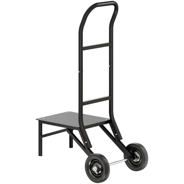 Sammenklappelig stolestativ, 77x50,8x119 cm, Sort, Metalopbevaring