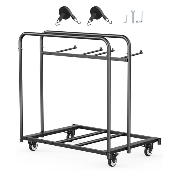 Sammenklappelig stolestativ, 115x81x120,5 cm, Sort, Stål opbevaring