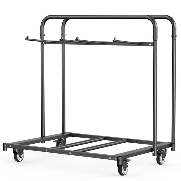 Sammenklappelig stolestativ, 115x81x120,5 cm, Sort, Stål opbevaring