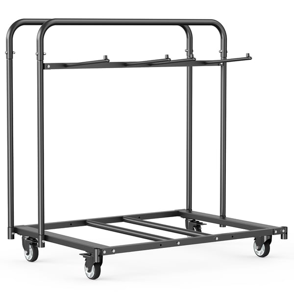 Sammenklappelig stolestativ, 115x81x120,5 cm, Sort, Stål opbevaring