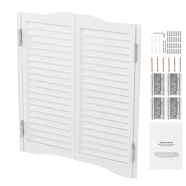 Salondøre, Bueformet Top 81,3x91,4 cm, Hvid, Fyrretræ