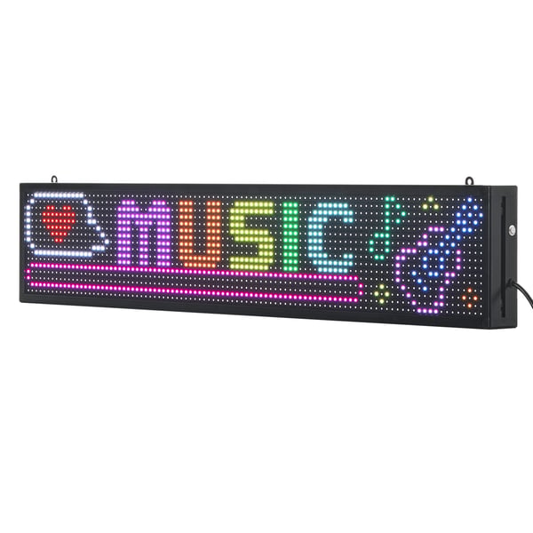 LED-skylt, Programmerbar fullfärgs rullande display, 99x19x5,5 cm