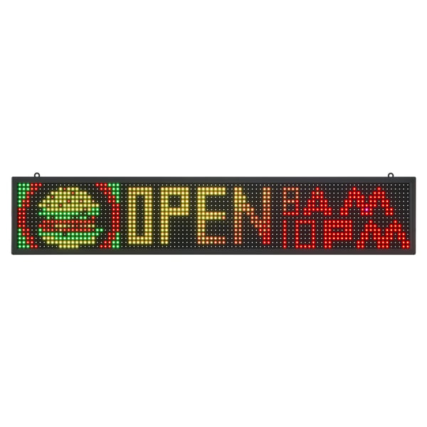 LED-kyltti, ohjelmoitava täysvärinen rullatekstin näyttötaulu, 99x19x5,5 cm