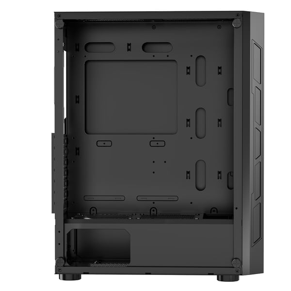 PC Gaming Chassi, Mid-Tower, 320 mm GPU-stöd, Härdat Glas, Stål