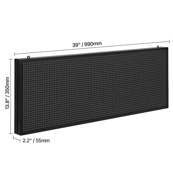 LED-skylt, Programmerbar fullfärgad rullande display, 99x35x5,5 cm