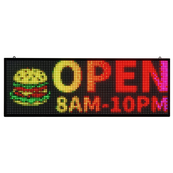LED-skylt, Programmerbar fullfärgad rullande display, 99x35x5,5 cm