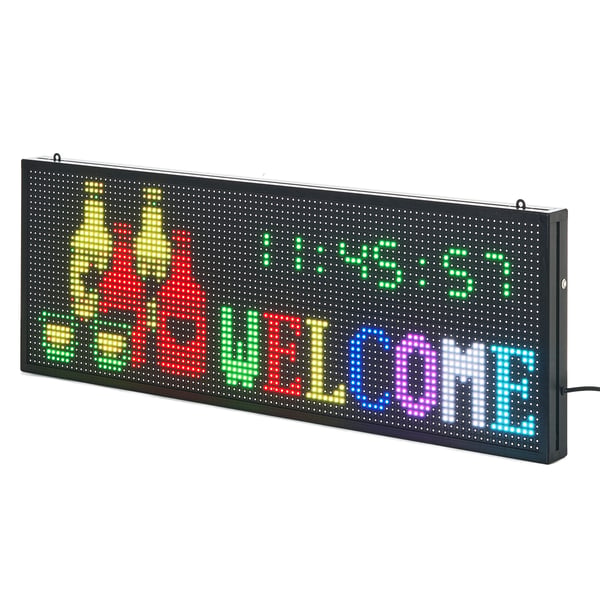 LED-skylt, Programmerbar fullfärgad rullande display, 99x35x5,5 cm