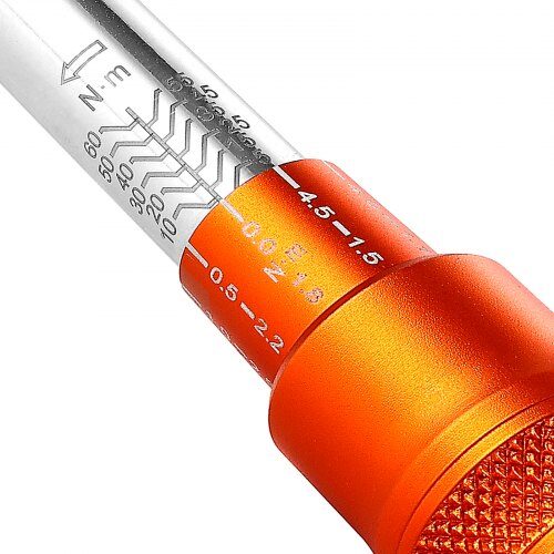 Momentnyckelsats, 3/8 tum drivning, 308x33x33 mm, Orange, Legerat stål