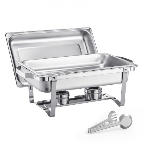 Chafing Dish Bufféset, 8 Qt 6-pack, Rostfritt Stål, Silver