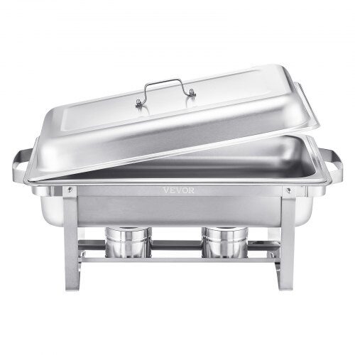 Chafing Dish Bufféset, 8 Qt 6-pack, Rostfritt Stål, Silver