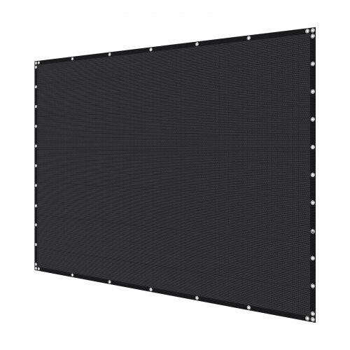 Solsejl, 305x366 cm, Sort, HDPE-materiale