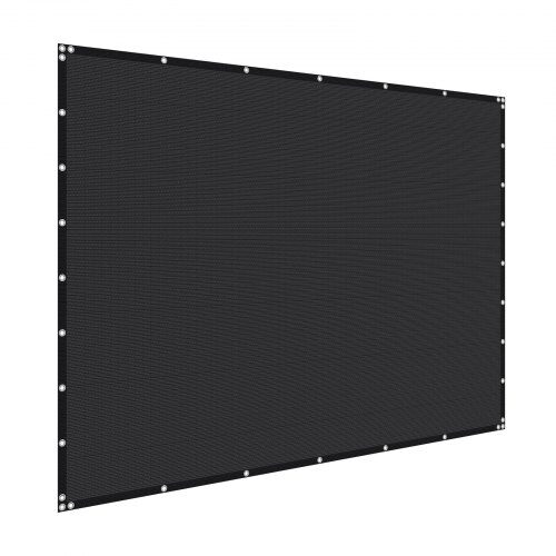 Solsejl, 244x366 cm, Sort, HDPE-materiale